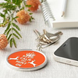 Keep Calm and HUNT ON Keychain