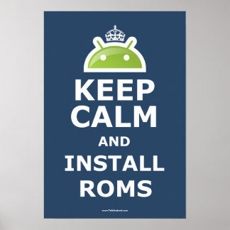 Keep Calm and Install ROMs Poster
