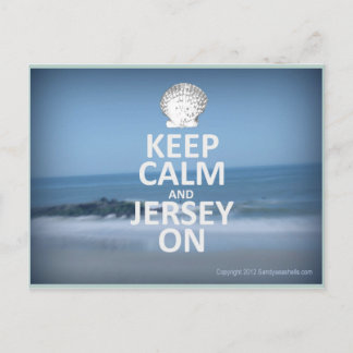Keep Calm and Jersey On Postcard