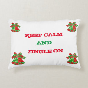 ***KEEP CALM AND JINGLE ON*** CHRISTMAS ACCENT PILLOW