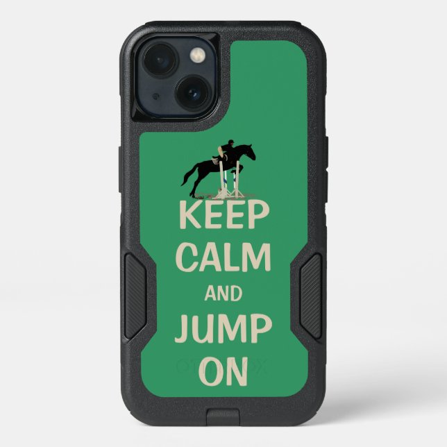 Keep Calm and Jump On Otterbox iPhone Case (Back)