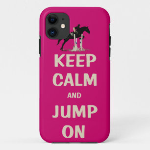 Keep Calm and Jump On Pink Horse iPhone 11 Case