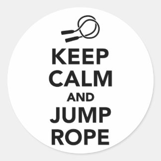 Keep calm and Jump rope Classic Round Sticker