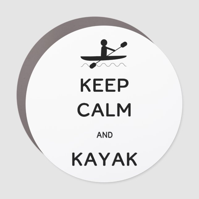 Keep Calm and Kayak Canoe Oar Car Magnet (Front)