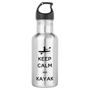 Keep Calm and Kayak  Stainless Steel Water Bottle