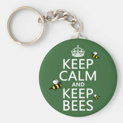 Beekeeper Personalised Keep Calm Keyring 