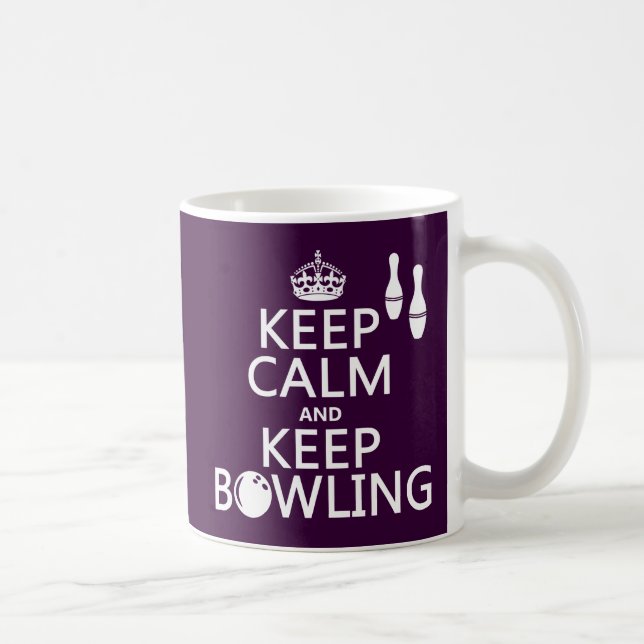 Keep Calm and Keep Bowling - all colours Coffee Mug (Right)
