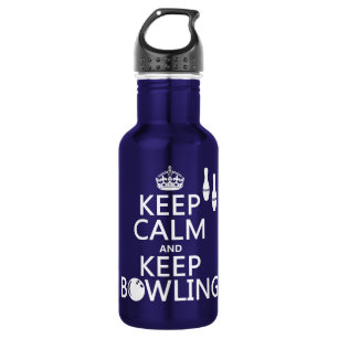 Keep Calm and Keep Bowling - all colours Water Bottle