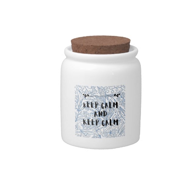 Keep calm and keep calm candy jar (Front)