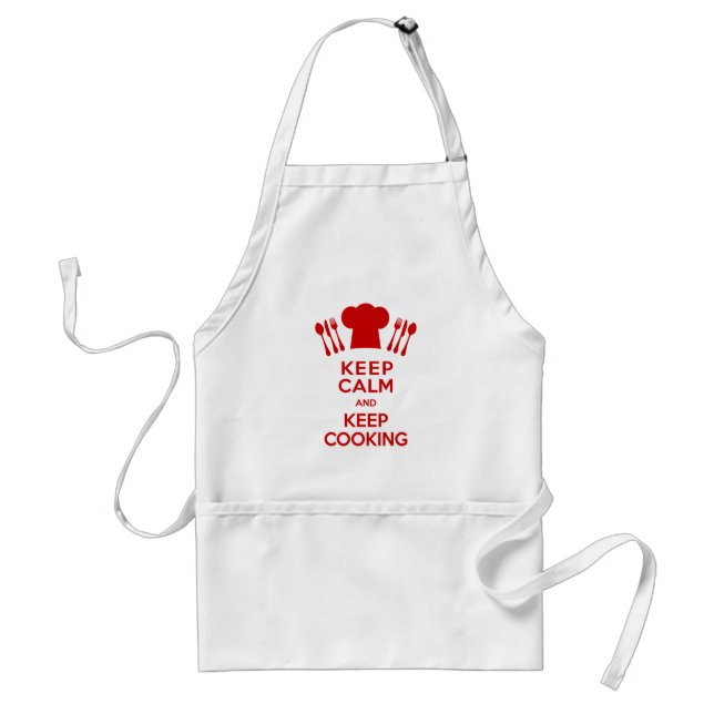 Keep Calm and Keep Cooking Adult Apron (Front)