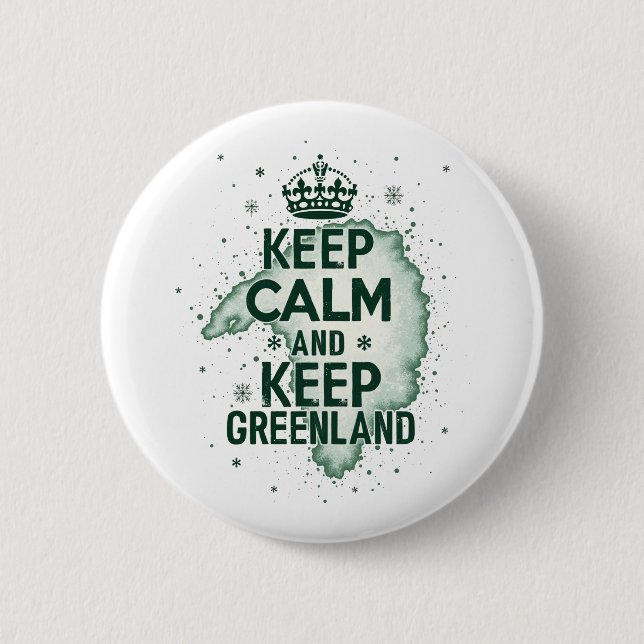 Keep Calm and Keep Greenland Button (Front)
