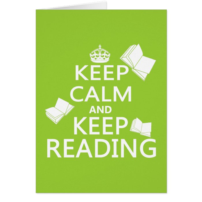 Keep Calm and Keep Reading Card