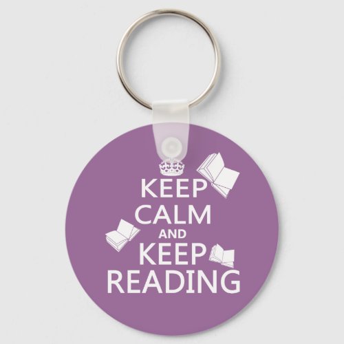 Keep Calm and Keep Reading Keychain