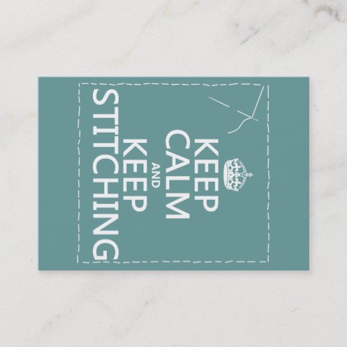 Keep Calm and Keep Stitching all colors Business Card