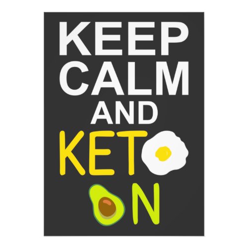 Keep Calm and Keto on Funny Quote Photo