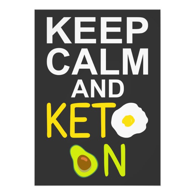 Keep Calm and Keto on Funny Quote Photo Print