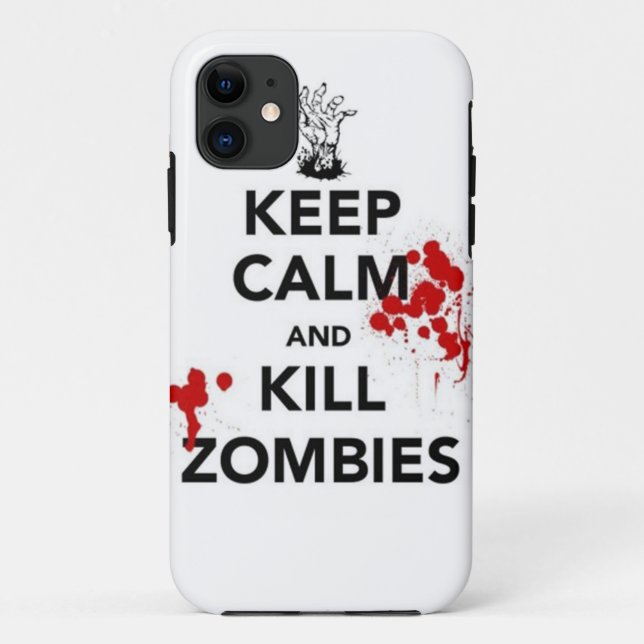 keep calm and kill zombies Case-Mate iPhone case (Back)