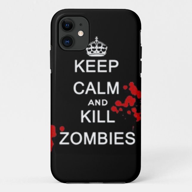 keep calm and kill zombies Case-Mate iPhone case (Back)