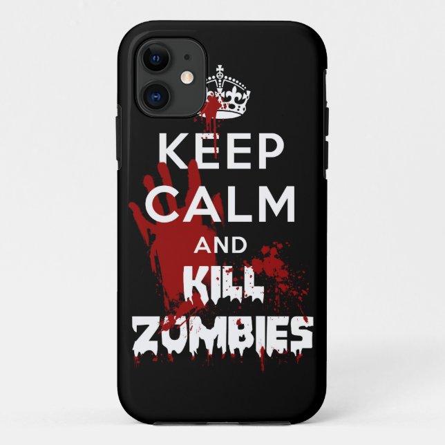 Keep Calm And Kill Zombies iPhone 5 Black Case (Back)