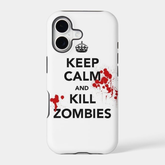 keep calm and kill zombies iphone case (Back)