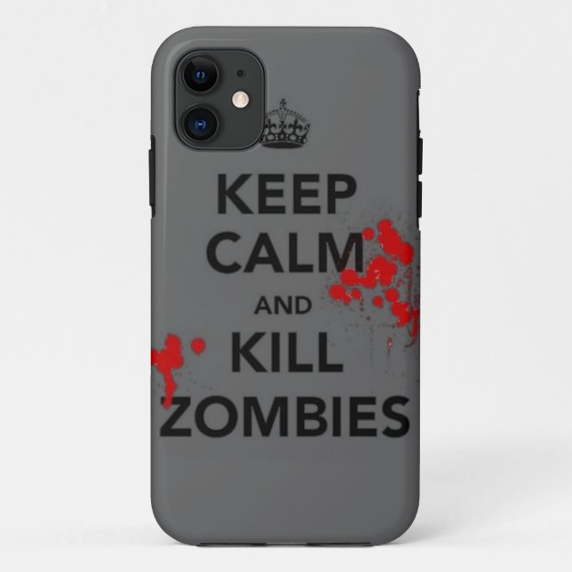 keep calm and kill zombies phone case (Back)