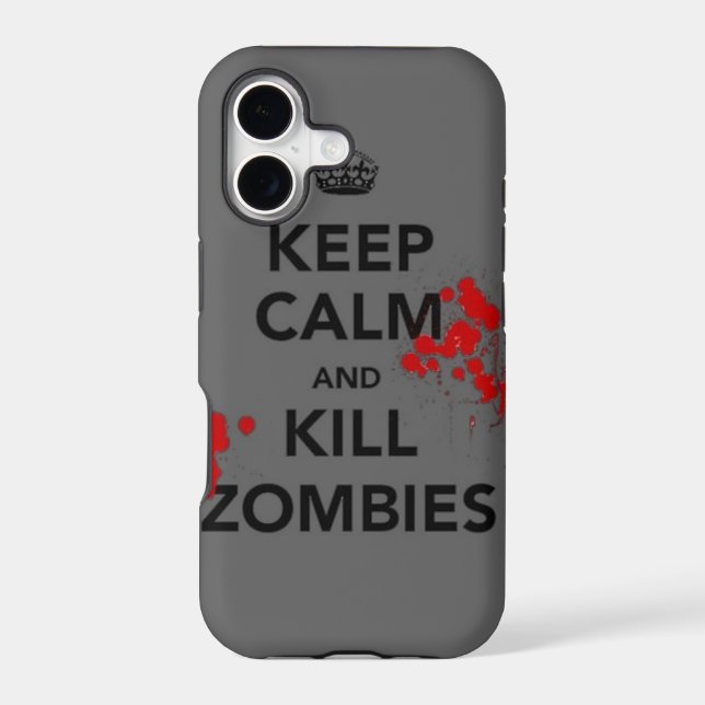 keep calm and kill zombies phone case (Back)