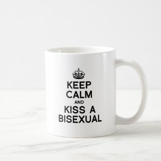 KEEP CALM AND KISS A BISEXUAL COFFEE MUG