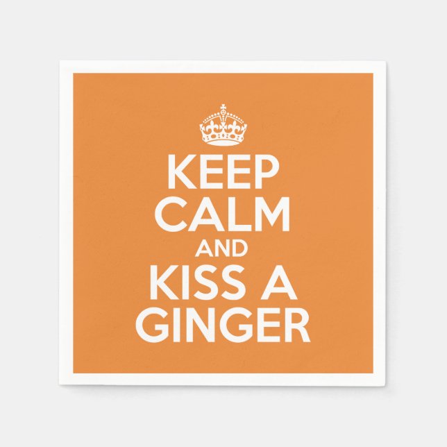 Keep calm and kiss a ginger napkins (Front)