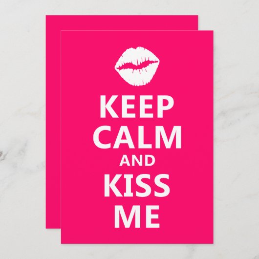 Keep Calm and Kiss Me (Front/Back)
