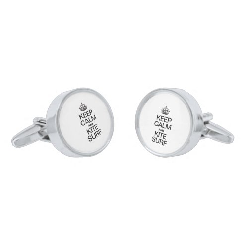 KEEP CALM AND KITE SURF CUFFLINKS