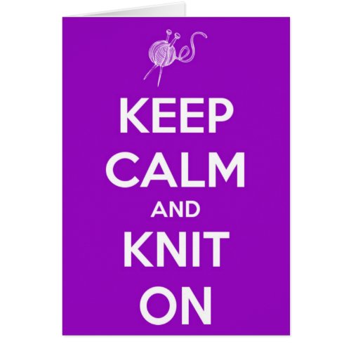 Keep Calm and Knit On Fuschia