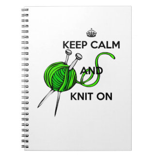 Keep Calm and Knit On Notebook