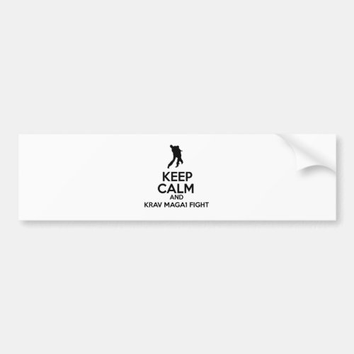Keep Calm And Krav Maga Fight Bumper Sticker