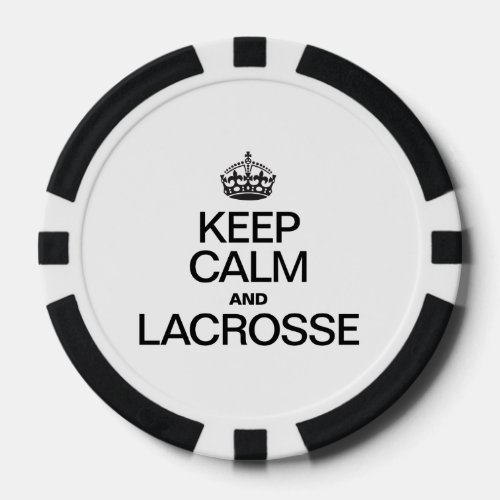 KEEP CALM AND LACROSSE POKER CHIPS