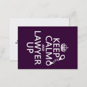 Keep Calm and Lawyer Up (any color) Business Card (Front/Back)