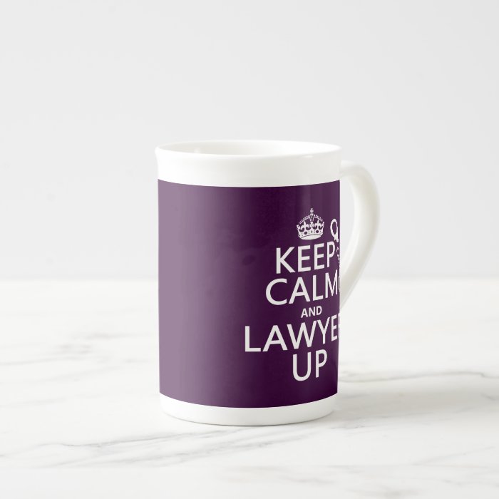 Keep Calm and Lawyer Up (any color) Porcelain Mugs