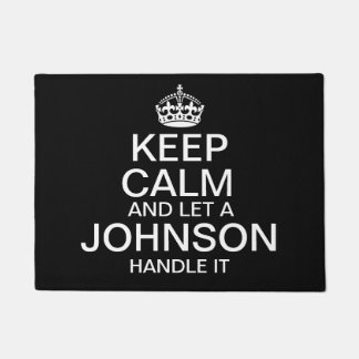 Keep Calm and Let a "last name" handle it custom Doormat