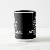 Keep Calm and Let add name handle it Big Mug (Center)