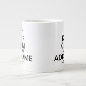 Keep Calm and Let "add name" handle it personalize Giant Coffee Mug (Front)