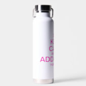Keep Calm and Let "add name" handle it personalize Water Bottle (Front)