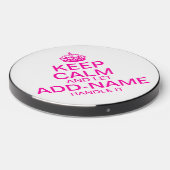 Keep Calm and Let "add name" handle it personalize Wireless Charger (Front 2)