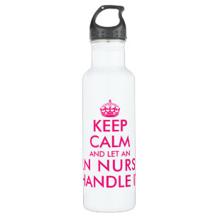 Keep calm and let an RN nurse handle it funny big Stainless Steel Water Bottle