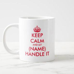 White Background Keep Calm and Let Rupert Handle It Mug 