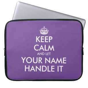 Keep calm and let handle it funny neoprene laptop sleeve