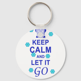 Keep calm and let it go keychain
