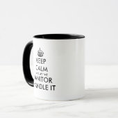 Keep calm and let the janitor handle it funny gift mug (Front Left)