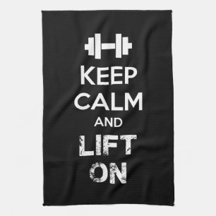 Keep Calm and Lift On - Workout Motivational Towel
