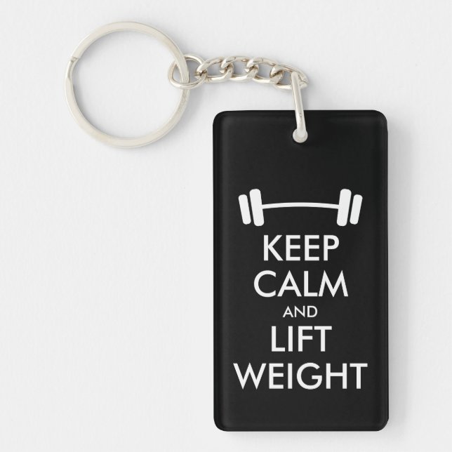 Keep calm and lift weight keychain (Front)