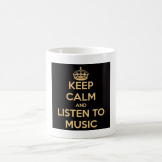 Keep calm and listen to music mug