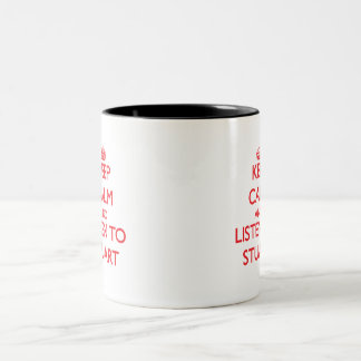 Keep calm and Listen to Stuart Two-Tone Coffee Mug